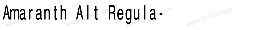 Amaranth Alt Regula字体转换